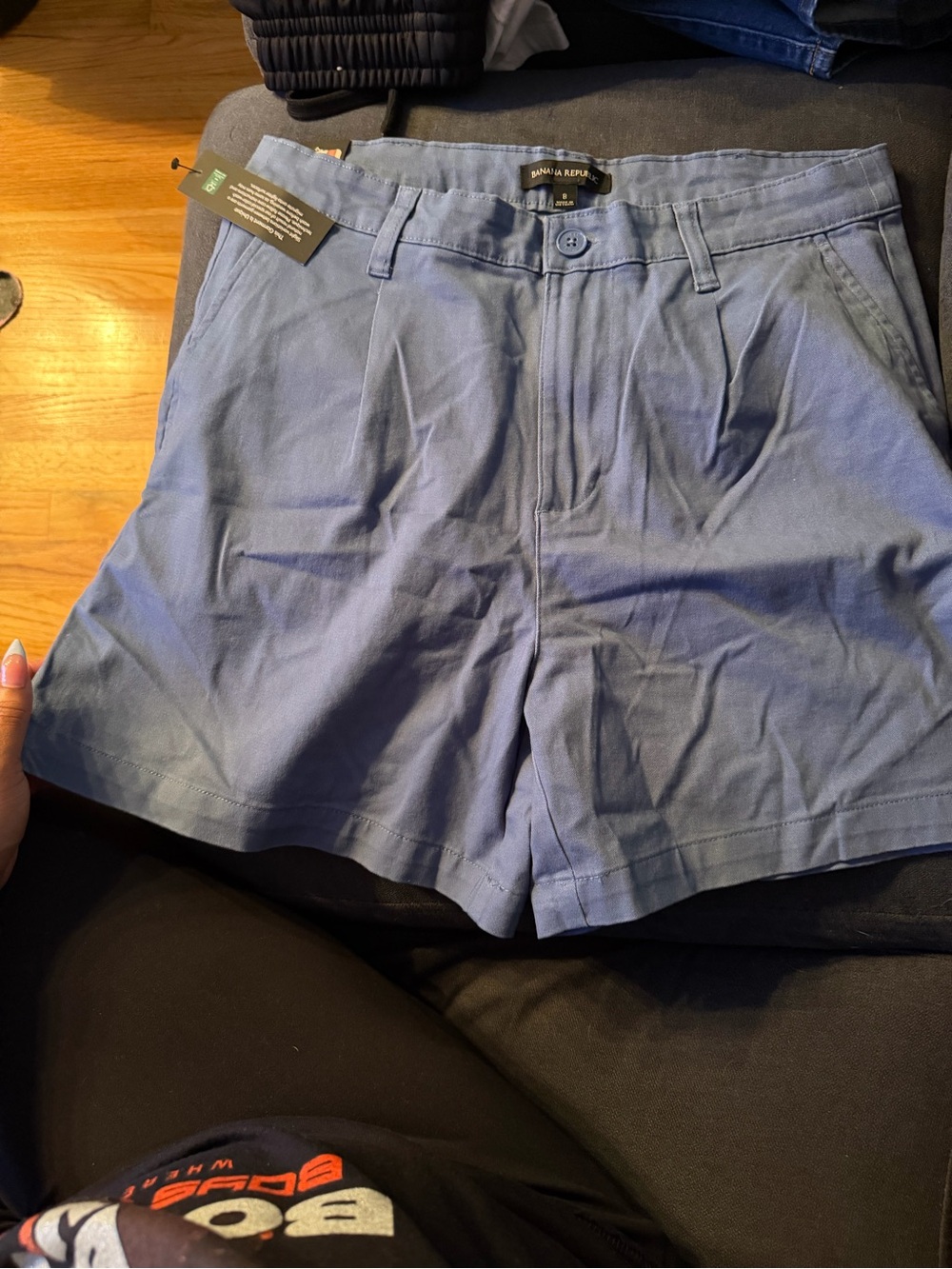 Banana Republic Woman Sky Blue Flat Front Shorts